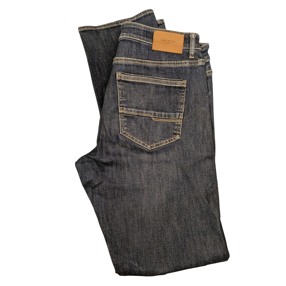 Men's Relaxed Jeans - Dark Wash Blue